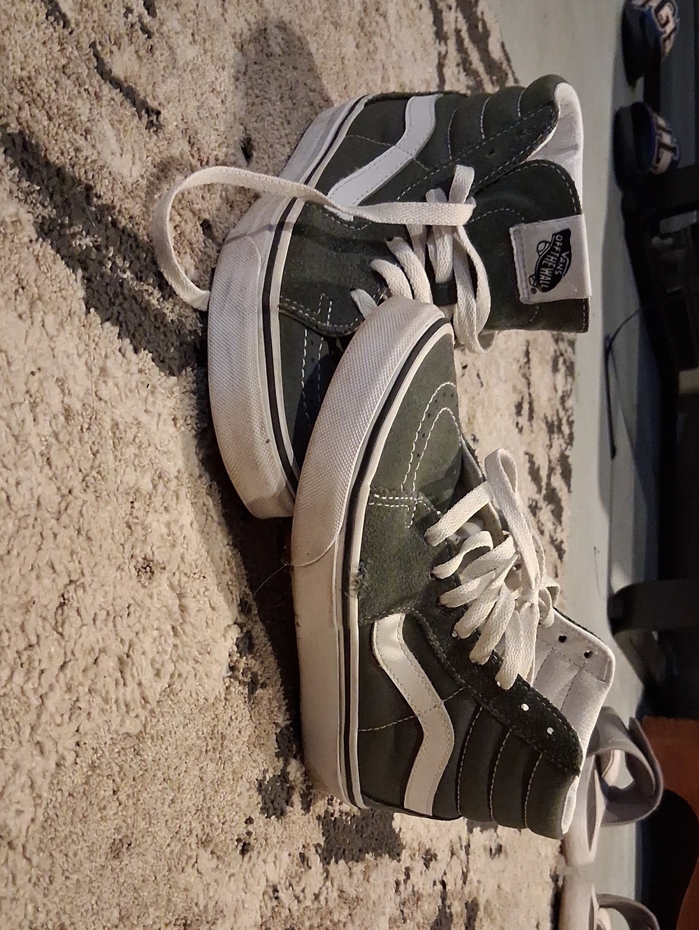 Vans Sk8 Forest Green Suede High Top Sneakers Mens 4 Womens 5.5